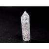 Obelisk Křišťál pukaný 64 g špice 82 mm #A234