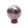 Granat kulisty 62 mm 423 g naturalny kamień + drewniana podstawa #A301
