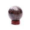 Granat kulisty 49 mm 206 g naturalny kamień + drewniana podstawa #A305