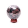 Granat kulisty 62 mm 411 g naturalny kamień + drewniana podstawa #A322