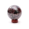 Granat kulisty 63 mm 442 g naturalny kamień + drewniana podstawa #A329