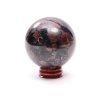 Granat kulisty 63 mm 442 g naturalny kamień + drewniana podstawa #A329