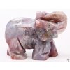 Słoń Achat indyjski 50 x 38 mm - Słoń z naturalnego kamienia #52