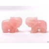Słoń różowy 50 x 38 mm - Słoń z naturalnego kamienia #55
