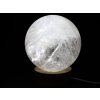 Křišťál koule 88 mm 946g přírodní kámen + LED dřevěný podstavec #A374