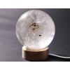 Kryształowa kula 86 mm 900 g naturalny kamień + drewniana podstawa z oświetleniem LED #A375