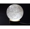 Křišťál koule 92 mm 1096g přírodní kámen + LED dřevěný podstavec #A382