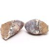 Feather agate geode pair 204 g - 7 cm - Top quality - #B417