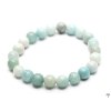Náramek Amazonit modrý - 8 mm kuličky #625 - z přírodních kamenů
