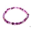 Dětský náramek Achát fialový - 4 mm kuličky