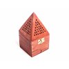 Dřevěná kadidelnice - pyramida se šuplíkem na františky - vykuřovadlo #19