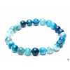 Náramek Achát světle modrý 8 mm kuličky #679 - z přírodních kamenů
