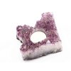 Świecznik z ametystu drúza 611 g #D6