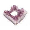 Świecznik z ametystu drúza 611 g #D6