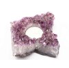 Świecznik z ametystu drúza 611 g #D6