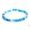 Náramek Achát světle modrý 6 mm kuličky #712 - z přírodních kamenů