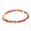 Náramek Achát oranžový 4 mm kuličky #715 - z přírodních kamenů