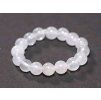 White Jadeite Ring - 4 mm #12 made from natural stones
