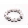 Magnesite ring - 4 mm beads #20 - made from natural stones
