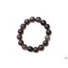 Silver Obsidian Ring - 4 mm beads #24 - made from natural stones