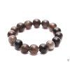 Silver Obsidian Ring - 4 mm beads #24 - made from natural stones