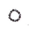Flake Obsidian Ring - 4 mm beads #27 - made from natural stones