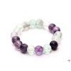 Rainbow fluorite ring - 4 mm beads #32 - made from natural stones
