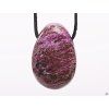 Stichtite stone pendant + leather strap #171