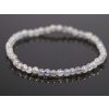 Náramek Měsíční kámen šedý - 4 mm kuličky #804 - z přírodních kamenů