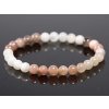 Náramek Měsíční kámen MIX - 6 mm kuličky #819 - z přírodních kamenů