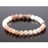 Náramek Měsíční kámen MIX - 6 mm kuličky #819 - z přírodních kamenů