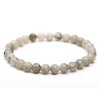 Náramek Spektrolit bílý - 6 mm kuličky #831 - z přírodních kamenů