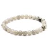 Náramek Spektrolit bílý - 6 mm kuličky #831 - z přírodních kamenů