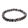 Náramek Spektrolit černý fazetovaný - 6 mm kuličky #838 - z přírodních kamenů