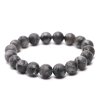 Náramek Spektrolit černý matný - 10 mm kuličky #867 - z přírodních kamenů