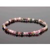 Bransoletka z turmalinu melonowego - kolorowa - kulki 3 mm #875 - z naturalnych kamieni