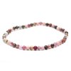 Bransoletka z turmalinu melonowego - kolorowa - kulki 3 mm #875 - z naturalnych kamieni