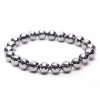 Bransoletka z fasetowanego terahertzu - kulki 8 mm #894