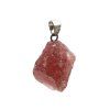 Stone pendant Raw strawberry quartz #ZB210