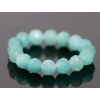 Pierścionek Amazonit - 4 mm kulki fasetowane #79 - z naturalnych kamieni