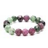 Ruby Zoisite Ring - 4 mm faceted beads #82 - made from natural stones