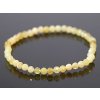 Náramek Opál žlutý - fazetovaný - 4 mm kuličky #925 - z přírodních kamenů