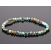 Náramek Tyrkys Fénix - fazetovaný - 4 mm kuličky #927 - z přírodních kamenů