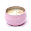 Scented soy candle in a tin can with peony scent #SV121