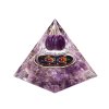 Orgonit pyramida 6x6 cm Ametyst kulička a kameny #OR020