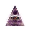 Orgonit pyramida 6x6 cm Ametyst kulička a kameny #OR020