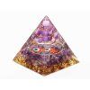 Orgonite pyramid 5x5 cm Amethyst + spiral in point #OR032