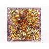 Orgonite pyramid 5x5 cm Amethyst + spiral in point #OR032