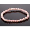 Náramek Opál růžový - 4 mm kuličky #949 - z přírodních kamenů