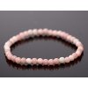 Náramek Opál růžový - 4 mm kuličky #949 - z přírodních kamenů